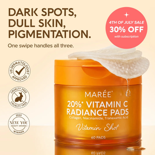 Vitamin C Pads – Fade Dark Spots & Even Skin Tone