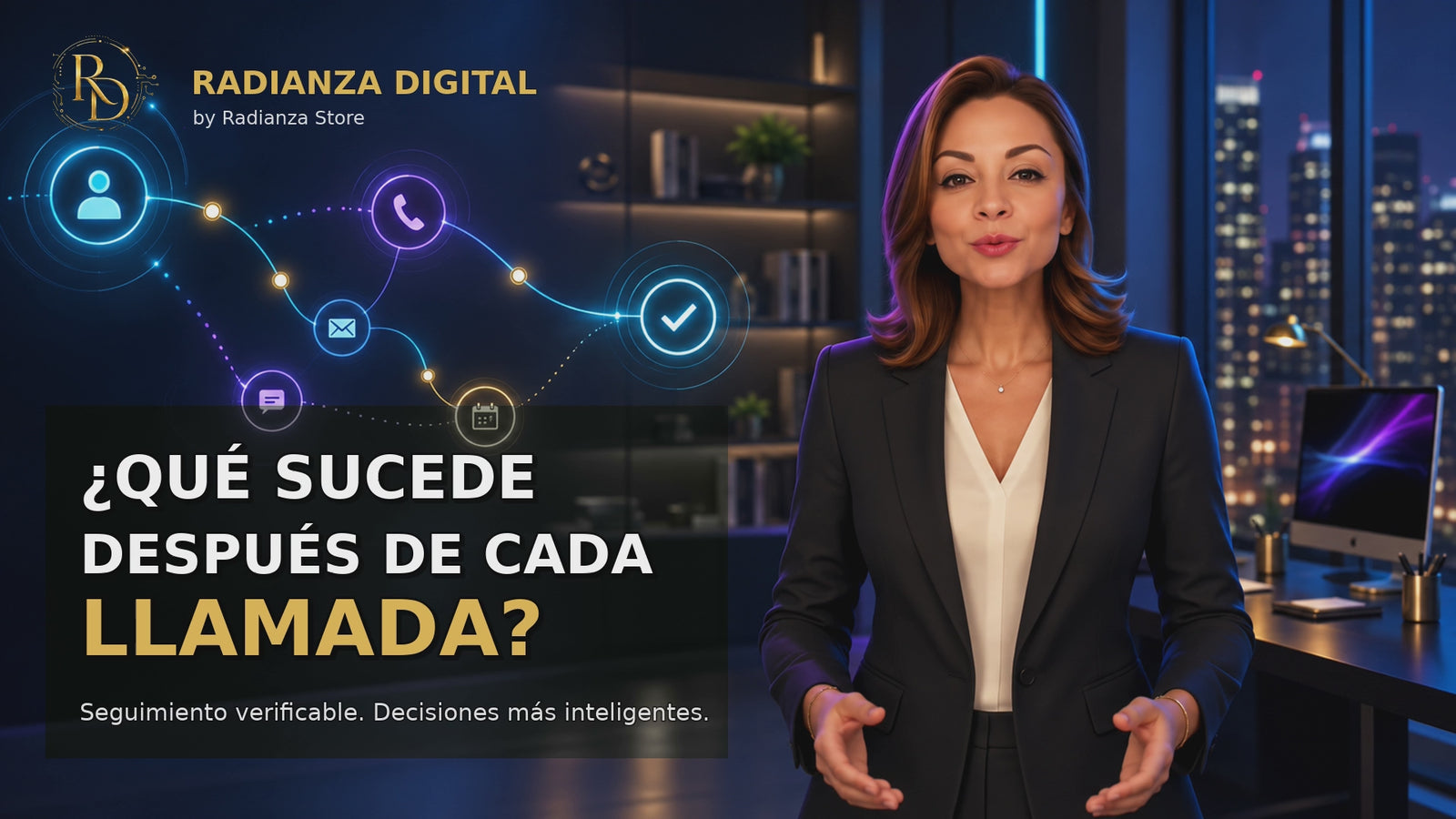Cómo funciona la automatización y el seguimiento de clientes de Radianza Digital.