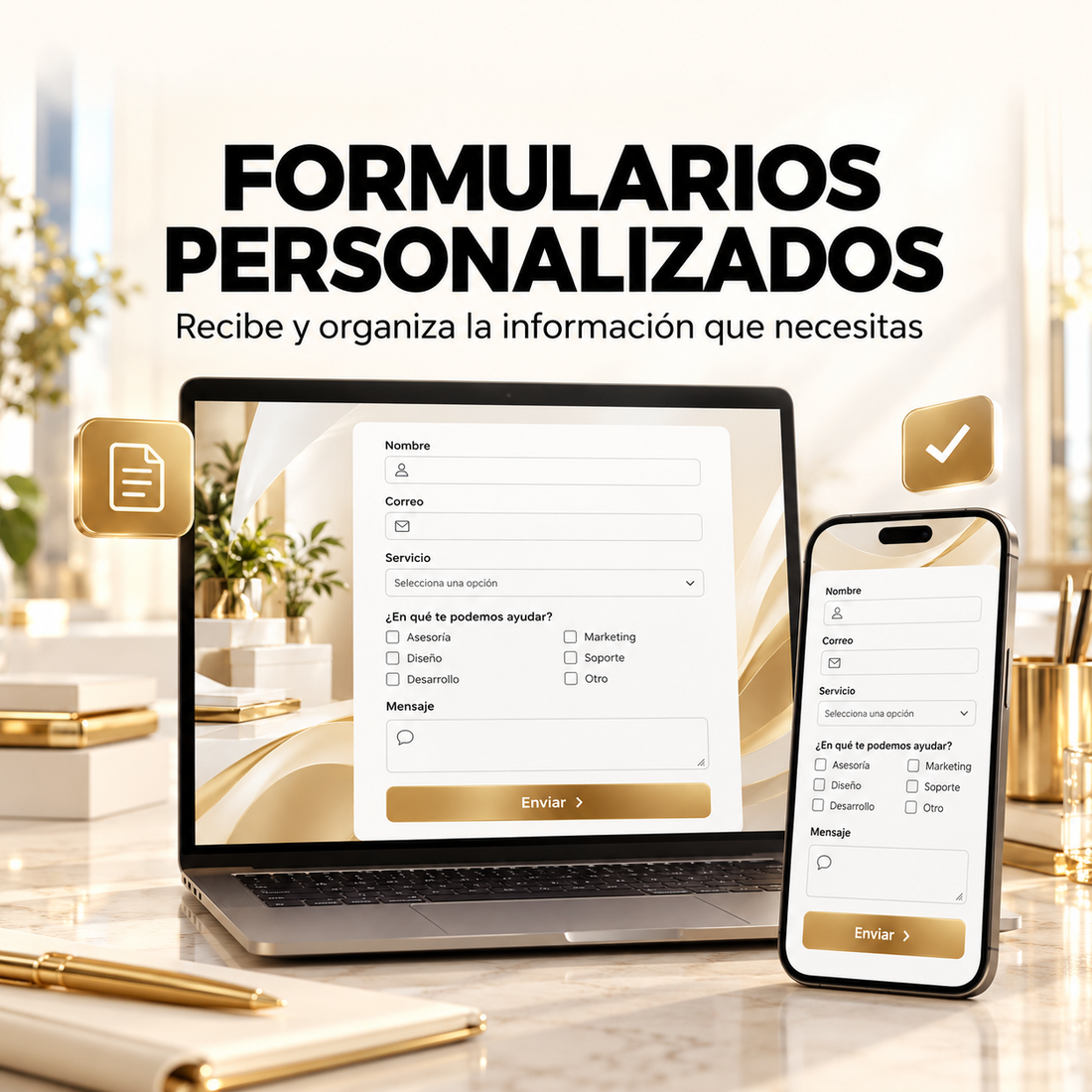 Formularios personalizados — Radianza Store Digital