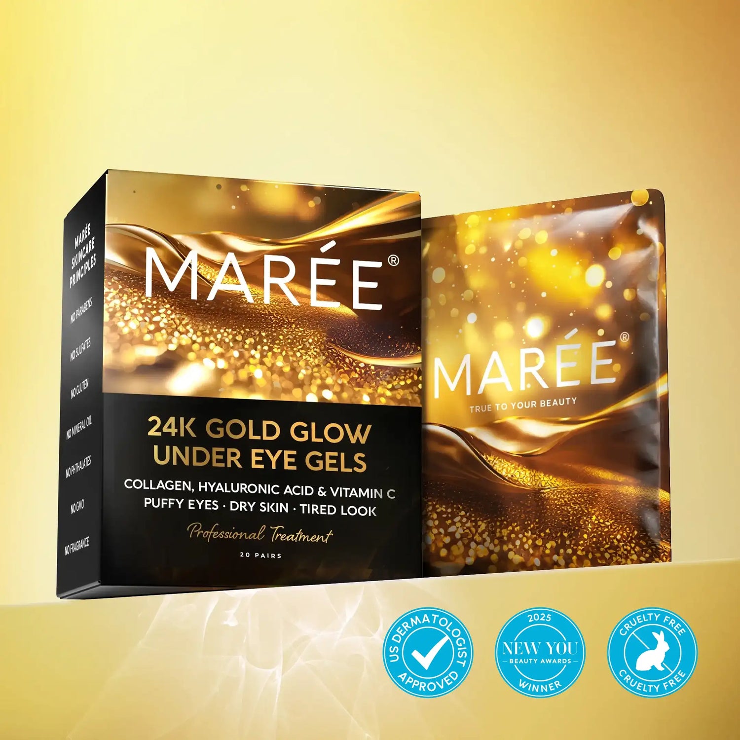 Ritual de belleza Radianza Store - parches antiedad de oro 24K