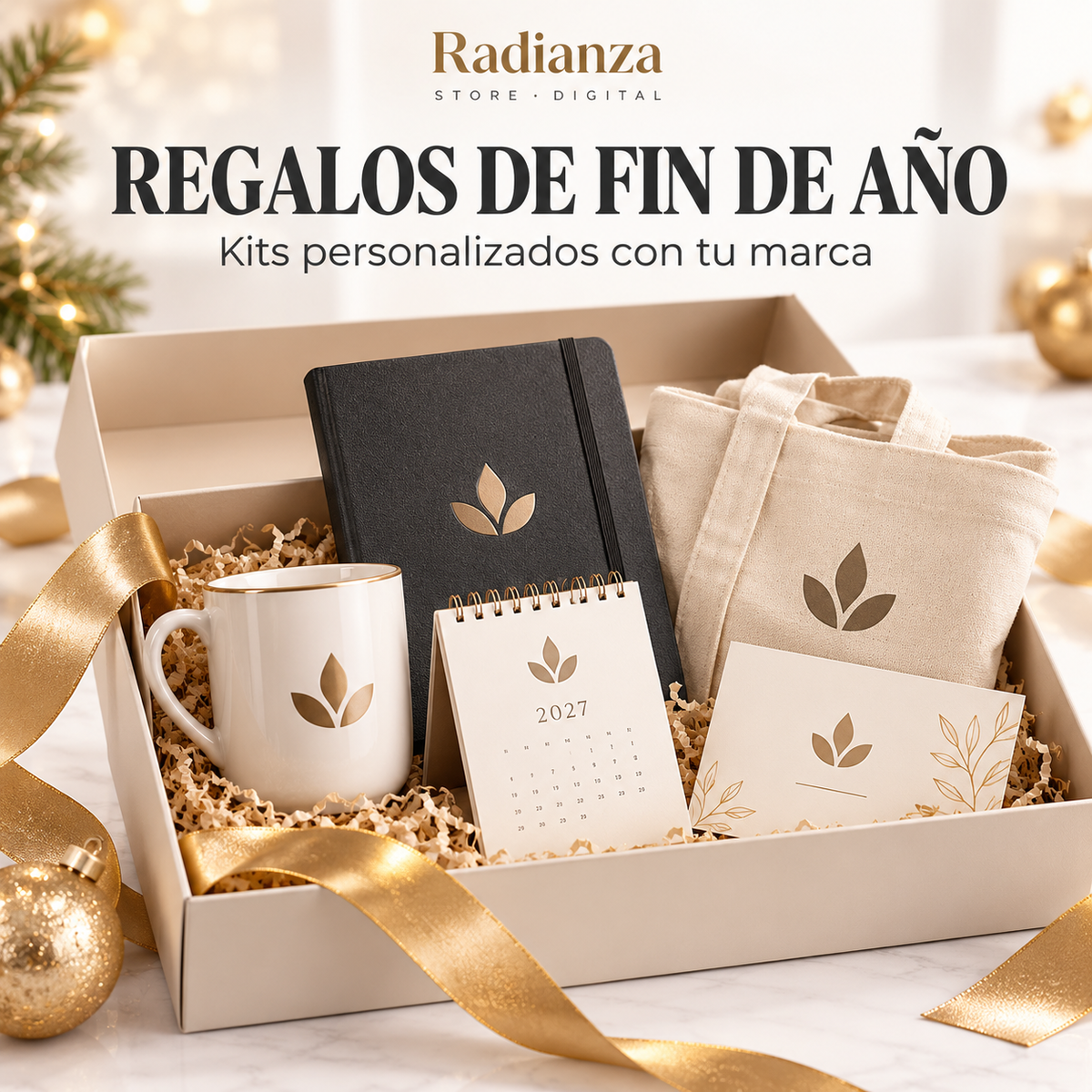 Kit de regalos corporativos de fin de año con tu marca